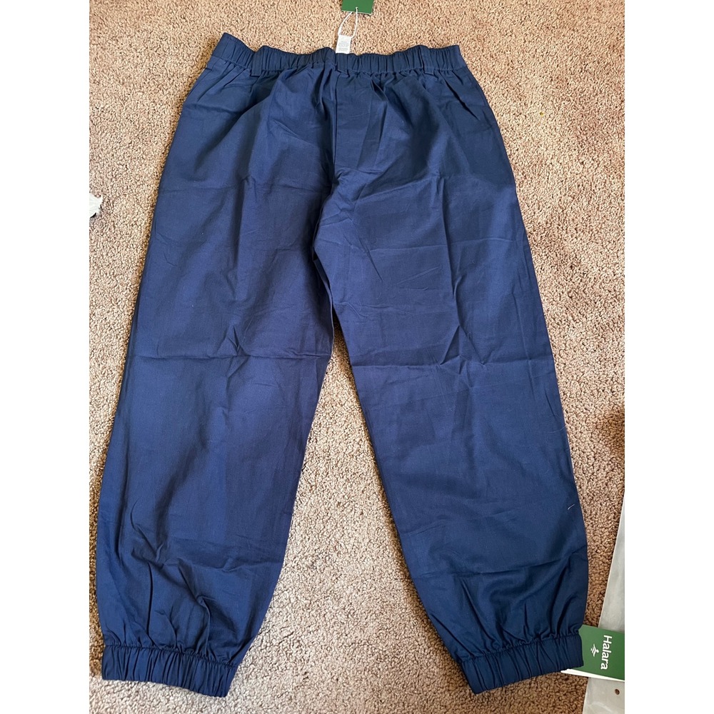 Halara Navy Blue High Waisted Pleated Jogger Pants Size M NWT - Picture 8 of 9